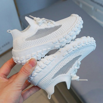 Kruleepo Παιδικά αερόπλέγματα αναπνεύσιμα λευκά αθλητικά αθλητικά παπούτσια αγόρια κορίτσια Παιδικά υπαίθρια ελαφριά παπούτσια casual μόδας Μαλακά Schuhe