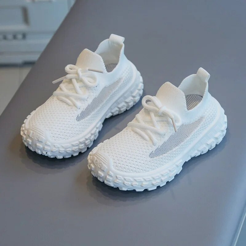 Kruleepo Παιδικά αερόπλέγματα αναπνεύσιμα λευκά αθλητικά αθλητικά παπούτσια αγόρια κορίτσια Παιδικά υπαίθρια ελαφριά παπούτσια casual μόδας Μαλακά Schuhe