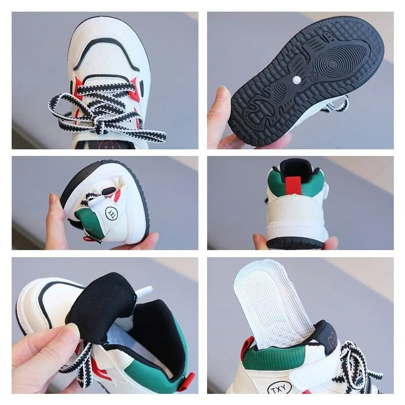 Kruleepo Baby Girls Boys High Top Sportiniai Sneakers Bėgimo Batai Vaikai Vaikams Lauko Neslystantis Minkštas Laisvalaikis Batai Schuhe