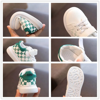 Kruleepo Fashion Check Casual Παπούτσια για παιδιά Κορίτσια Βρεφικά Παιδιά Αγόρια PU Δερμάτινο Διχτυωτό Αντιολισθητικό Αθλητικά Παπούτσια για Τρέξιμο