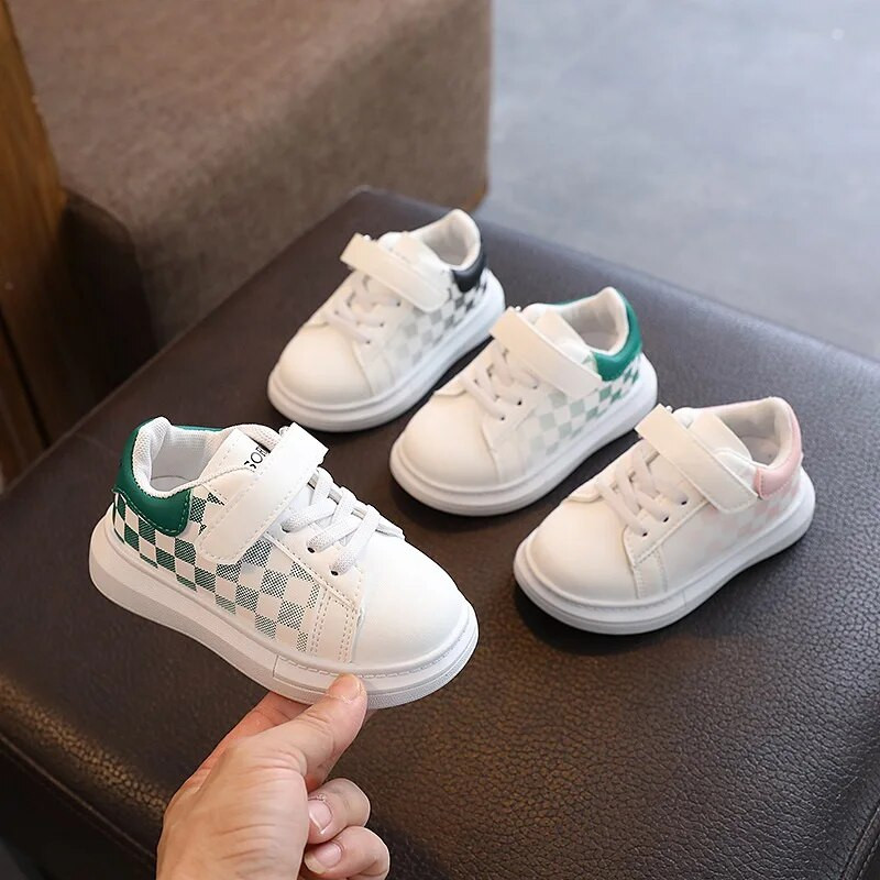 Kruleepo Fashion Check vabaajajalatsid lastele Tüdrukutele Beebidele Lastele Poistele PU nahast võrk kummist Libisemisvastased jooksutossud