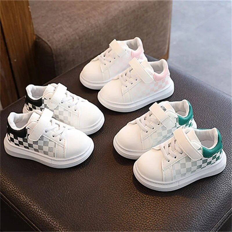 Kruleepo Fashion Check vabaajajalatsid lastele Tüdrukutele Beebidele Lastele Poistele PU nahast võrk kummist Libisemisvastased jooksutossud