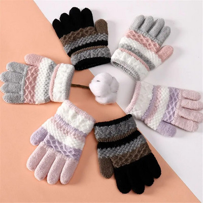 Winter Autumn Soft Knitted Full Finger Gloves Kids Girls Boys Mittens Outdoor Children Gloves 3-8 Years keep warm Baby gloves
