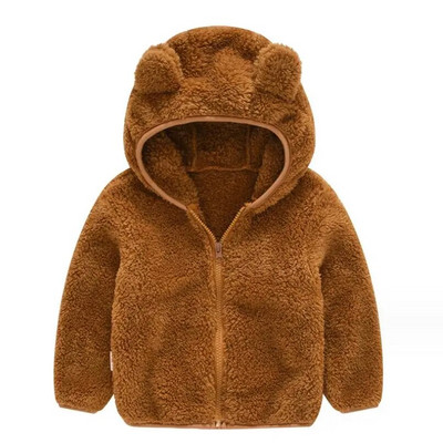 Lauko striukė berniukams Žieminiai su gobtuvu Užtrauktuku Viršutiniai drabužiai Šilti Kasdieniai Kūdikiams Aksominiai Stori Paltai Vaikiški Drabužiai Kailiniai Apykaklės Parka