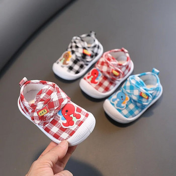 Kruleepo Cute Cartoon First Walkers Baby Kids Canvas Casual Shoes Νεογέννητα νήπια Μητέρα Παιδιά Πράγματα Κορίτσια Αγόρια PVC Αντιολισθητικό