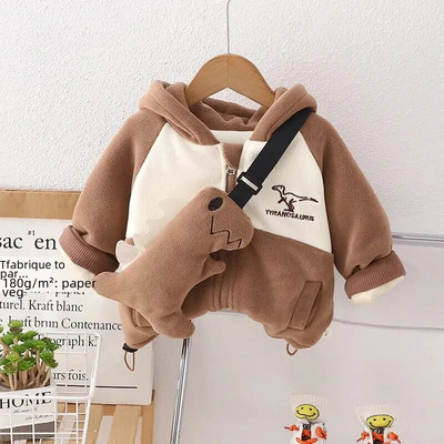 Μπουφάν για αγόρια Βελούδινο βαμβακερό μανίκι Παχύ βαμβακερά ρούχα Μεσαία Μικρά Παιδικά Χειμερινά Ρούχα Παλτό