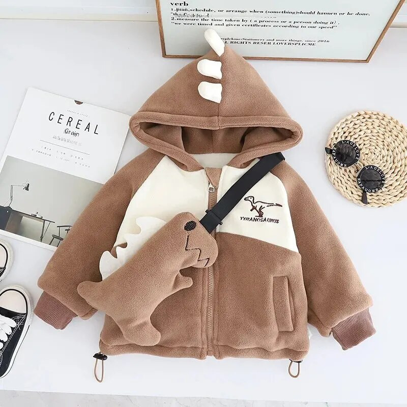 Μπουφάν για αγόρια Βελούδινο βαμβακερό μανίκι Παχύ βαμβακερά ρούχα Μεσαία Μικρά Παιδικά Χειμερινά Ρούχα Παλτό
