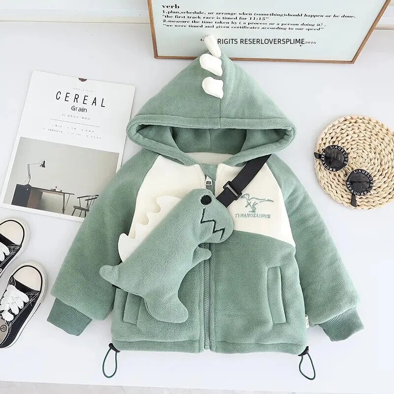 Μπουφάν για αγόρια Βελούδινο βαμβακερό μανίκι Παχύ βαμβακερά ρούχα Μεσαία Μικρά Παιδικά Χειμερινά Ρούχα Παλτό