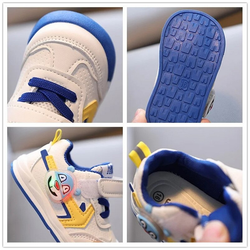 Kruleepo Baby Kids LED šviesos triušių laisvalaikio batai kūdikiams berniukams naujagimiams mergaitėms mažiems vaikams sportiniai sportbačiai iš PU odos oro tinklelis Schuhe