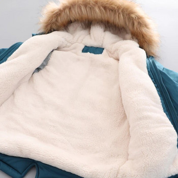 2 3 4 5 6 7 Χρόνια Χειμώνας Αγόρια Μπουφάν Ανεμοδράστη Keep Warm Παχύς γιακάς Γούνας Παλτό για κορίτσια με κουκούλα Παιδικά Πανωφόρια Παιδικά Ρούχα