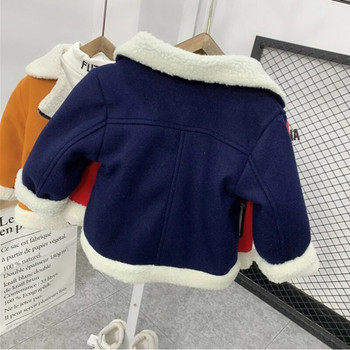 Ανοιξιάτικα παιδικά μπουφάν για αγόρια Ζεστά βελούδινα χοντρά εξωτερικά ενδύματα Μόδα φθινοπωρινό παλτό 1 2 3 4 Y Infants Παιδικά ρούχα Snowsuit