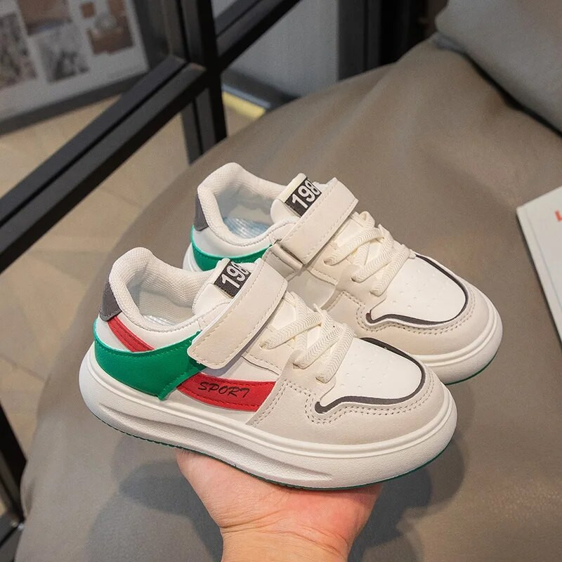 Kruleepo Vaikai Merginos Berniukai Bėgimo Batai Sportiniai Sportiniai Bateliai Kūdikiams Vaikiški PU Oda Mokykliniai Gatvės laisvalaikio Batai Neslystantys lauke