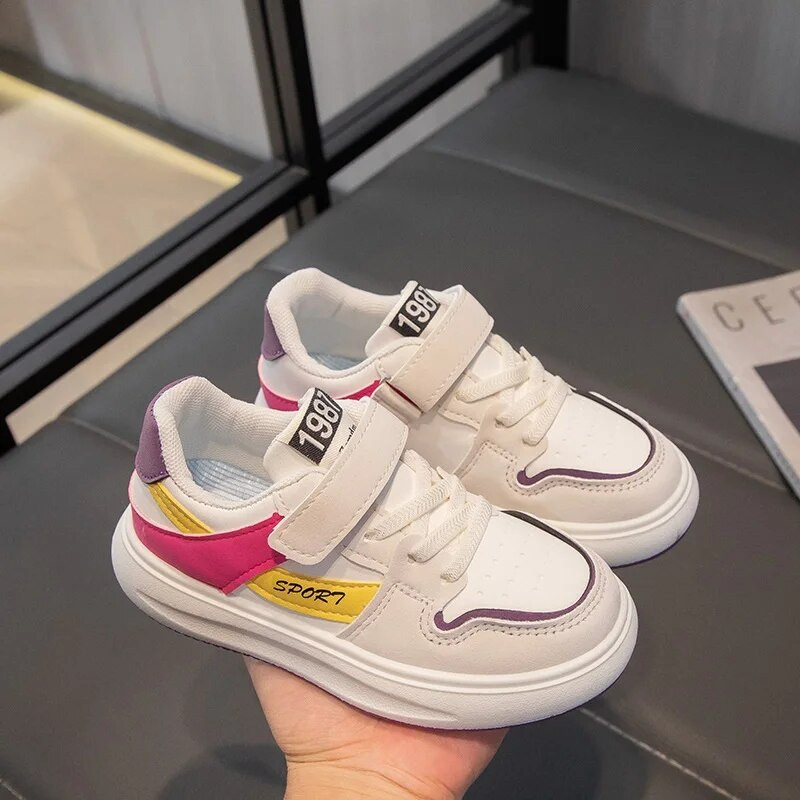 Kruleepo Vaikai Merginos Berniukai Bėgimo Batai Sportiniai Sportiniai Bateliai Kūdikiams Vaikiški PU Oda Mokykliniai Gatvės laisvalaikio Batai Neslystantys lauke