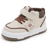 Kruleepo Vaikams Aukšti sportiniai sportbačiai Bėgimo bateliai Kūdikiams Mergaitėms Berniukams PU Odiniai laisvalaikio batai lauke Minkšta apačia Schuhe