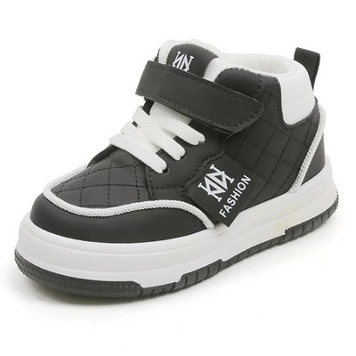 Kruleepo Vaikams Aukšti sportiniai sportbačiai Bėgimo bateliai Kūdikiams Mergaitėms Berniukams PU Odiniai laisvalaikio batai lauke Minkšta apačia Schuhe