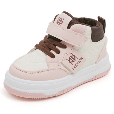 Kruleepo Vaikams Aukšti sportiniai sportbačiai Bėgimo bateliai Kūdikiams Mergaitėms Berniukams PU Odiniai laisvalaikio batai lauke Minkšta apačia Schuhe