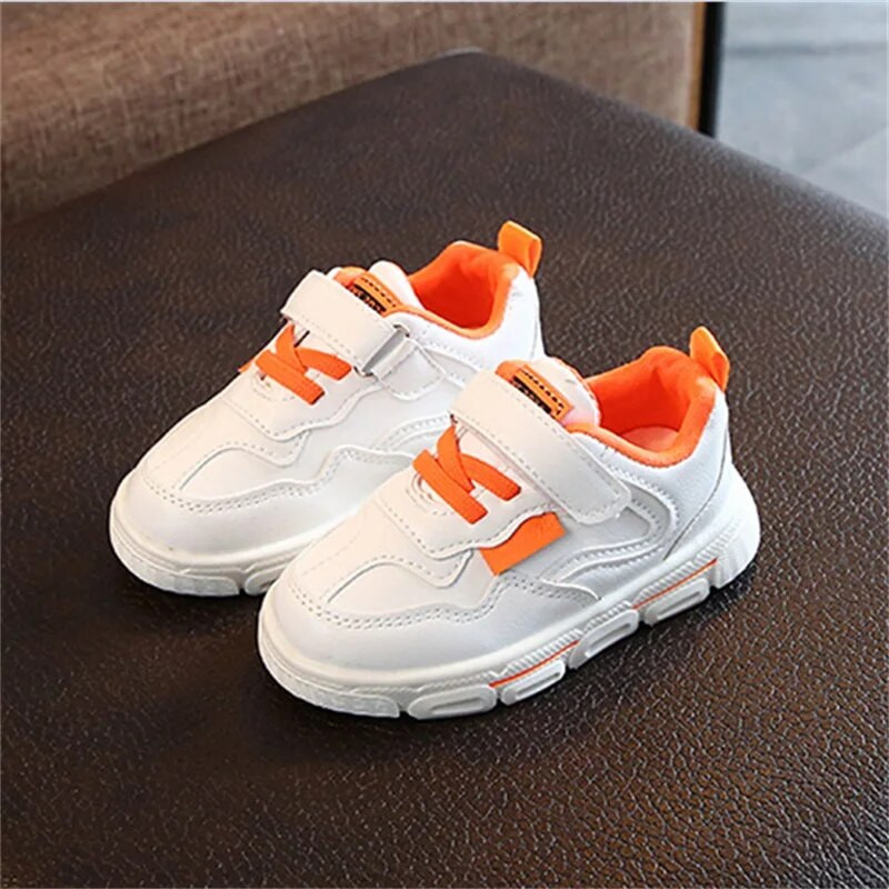 Kruleepo Fashion Μικτή Χρώμα Casual Παπούτσια για Παιδιά Βρεφικά Παιδιά Όλες τις Εποχές Αγόρια Κορίτσια PU Δερμάτινη σόλα από καουτσούκ για τρέξιμο