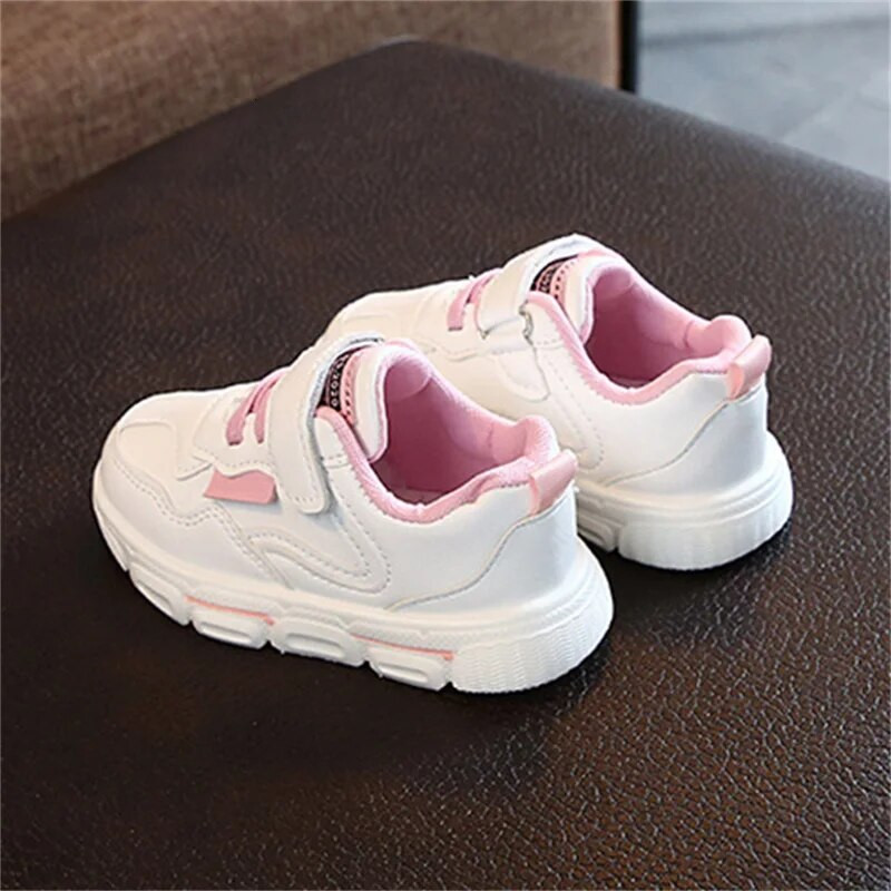 Kruleepo Fashion Μικτή Χρώμα Casual Παπούτσια για Παιδιά Βρεφικά Παιδιά Όλες τις Εποχές Αγόρια Κορίτσια PU Δερμάτινη σόλα από καουτσούκ για τρέξιμο