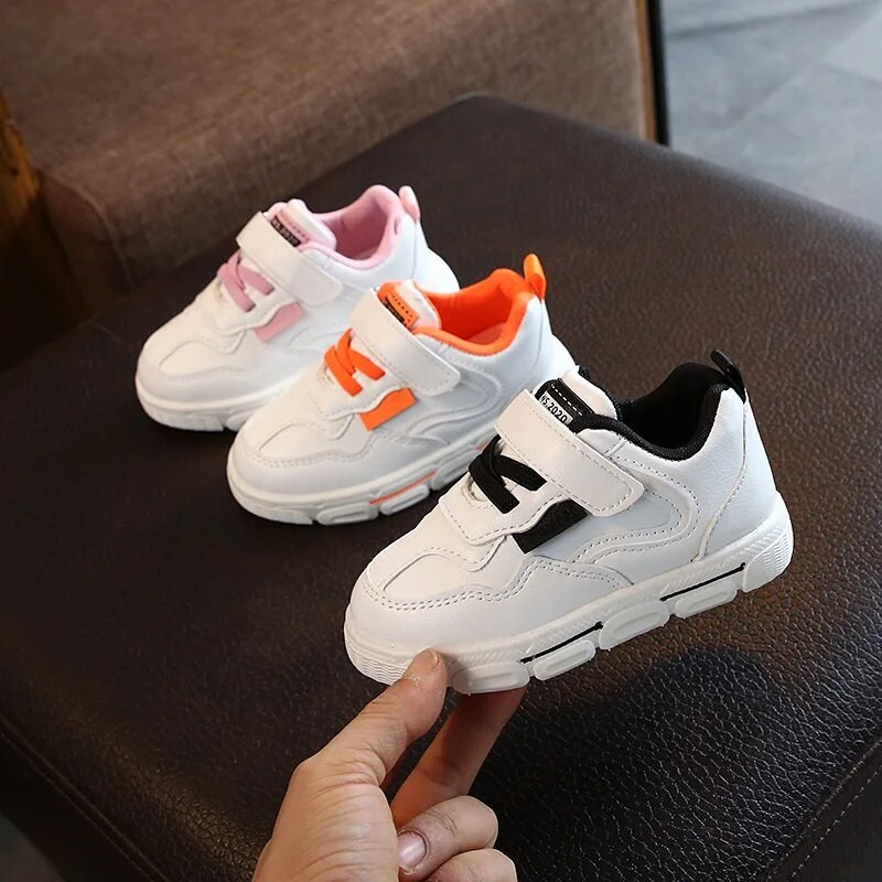 Kruleepo Fashion Μικτή Χρώμα Casual Παπούτσια για Παιδιά Βρεφικά Παιδιά Όλες τις Εποχές Αγόρια Κορίτσια PU Δερμάτινη σόλα από καουτσούκ για τρέξιμο