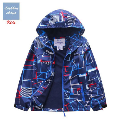 Παλτό για αγόρια Ανοιξιάτικο Χειμώνα Fleece Μπουφάν Αγόρια Αντιανεμικό Αδιάβροχο Παιδικό Μακρυμάνικο Ρούχα με Κουκούλα Polar Windbreaker Εξωτερικά ενδύματα