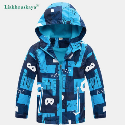Παλτό για αγόρια Ανοιξιάτικο Χειμώνα Fleece Μπουφάν Αγόρια Αντιανεμικό Αδιάβροχο Παιδικό Μακρυμάνικο Ρούχα με Κουκούλα Polar Windbreaker Εξωτερικά ενδύματα