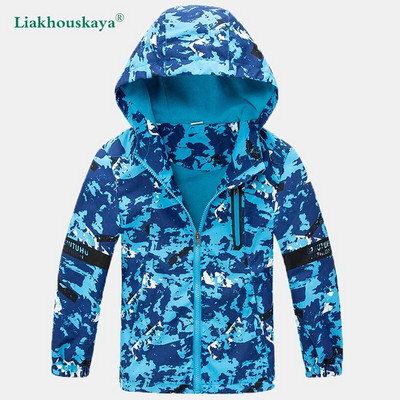 Παλτό για αγόρια Ανοιξιάτικο Χειμώνα Fleece Μπουφάν Αγόρια Αντιανεμικό Αδιάβροχο Παιδικό Μακρυμάνικο Ρούχα με Κουκούλα Polar Windbreaker Εξωτερικά ενδύματα