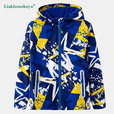 Παλτό για αγόρια Ανοιξιάτικο Χειμώνα Fleece Μπουφάν Αγόρια Αντιανεμικό Αδιάβροχο Παιδικό Μακρυμάνικο Ρούχα με Κουκούλα Polar Windbreaker Εξωτερικά ενδύματα