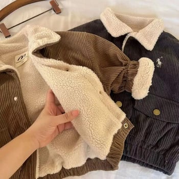 Нови якета за момче Дебелина Детски палта Модни детски връхни дрехи Зима Есен 2023-A083
