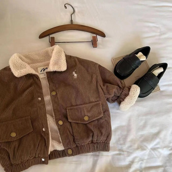 Нови якета за момче Дебелина Детски палта Модни детски връхни дрехи Зима Есен 2023-A083