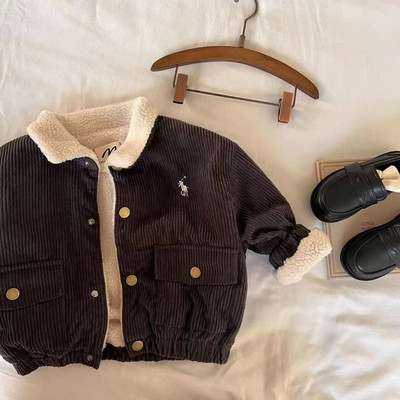 Nauji berniukiški švarkai Storis Vaikiški paltai Madingi vaikų viršutiniai drabužiai Žiema Ruduo 2023-A083