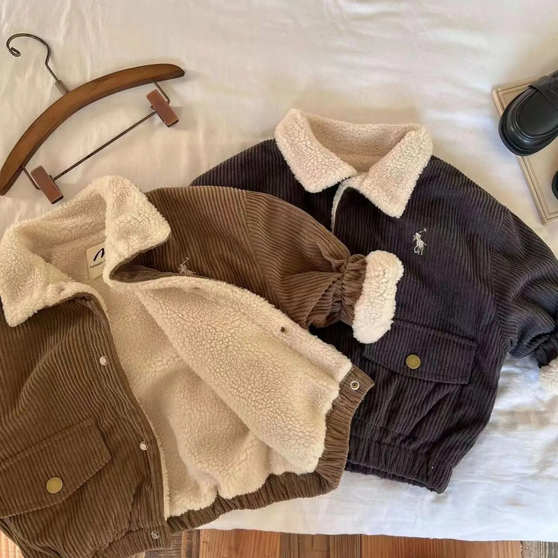 Nauji berniukiški švarkai Storis Vaikiški paltai Madingi vaikų viršutiniai drabužiai Žiema Ruduo 2023-A083