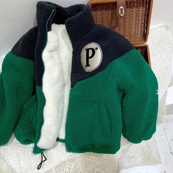 Μπουφάν για αγόρια παλτό Βαμβακερά 2023 Hairy Thicken Plus Velvet Σχολικό Δώρο Χειμερινό Φθινοπωρινό Πανωφόρι Παιδικά Ρούχα