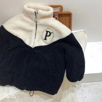 Μπουφάν για αγόρια παλτό Βαμβακερά 2023 Hairy Thicken Plus Velvet Σχολικό Δώρο Χειμερινό Φθινοπωρινό Πανωφόρι Παιδικά Ρούχα