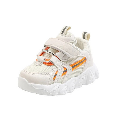 Παιδικά αθλητικά παπούτσια 2024 Spring New Leisure Board Shoes Baby Breathable Mesh Παπούτσια για αγόρια με μαλακή σόλα, αντιολισθητικά παιδικά παπούτσια