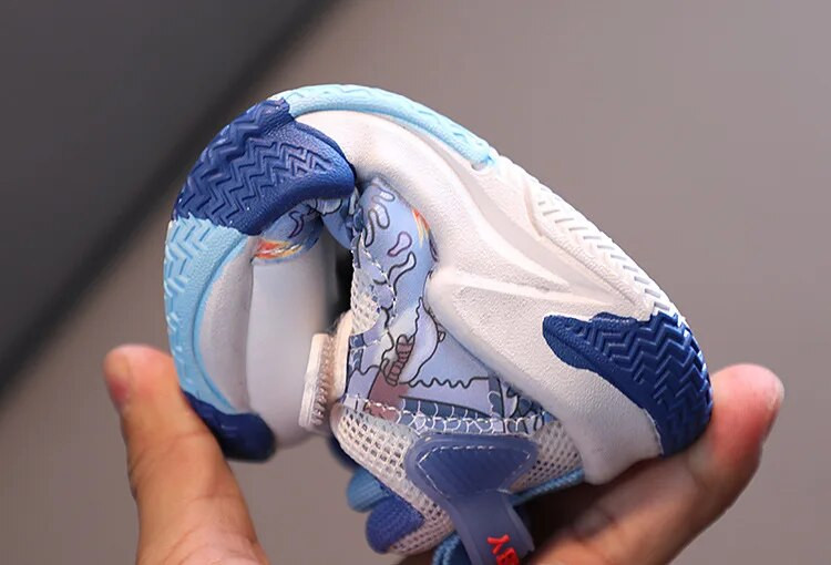 Berniukų krepšinio bateliai Nauji tinkliniai kvėpuojantys tinkliniai laisvalaikio sportiniai batai vaikams nuo 1 iki 6 metų vaikams Teniso batai vaikiški batai