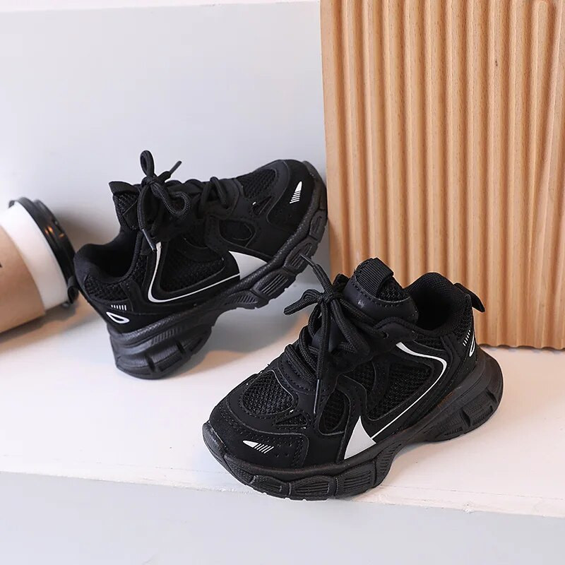 Vaikiški sportbačiai berniukams, mergaitėms, kvėpuojantys sportiniai vaikiški laisvalaikio tenisai kūdikiams, laisvalaikio šilti madingi minkšto pado neslystantys bėgimo bateliai