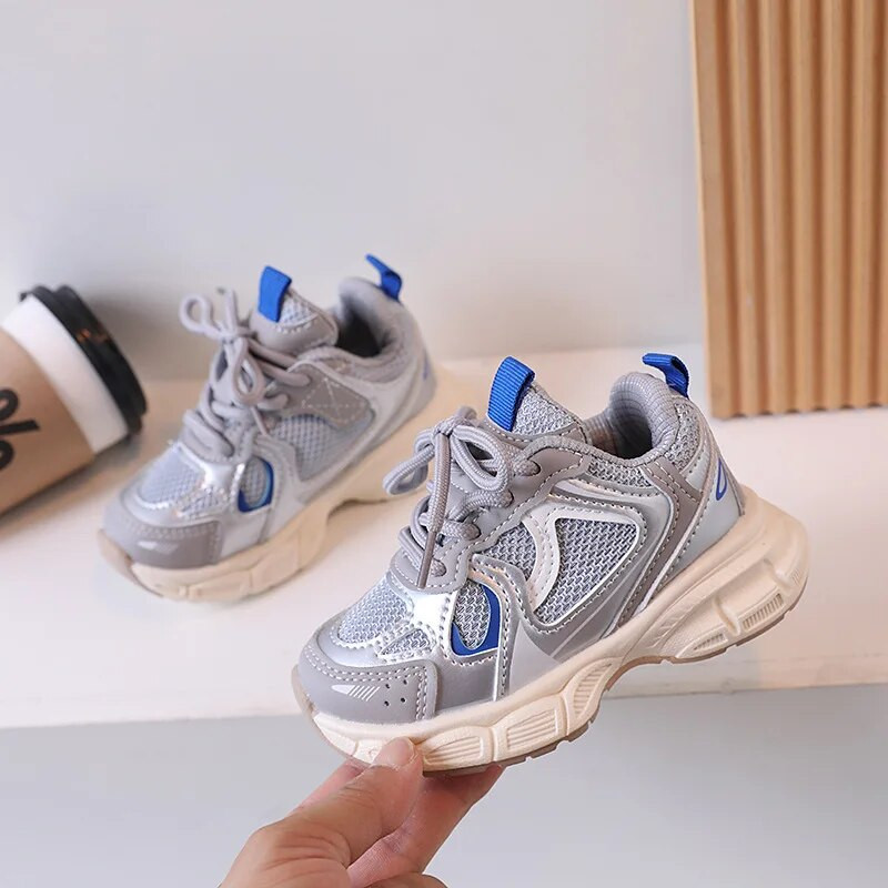 Vaikiški sportbačiai berniukams, mergaitėms, kvėpuojantys sportiniai vaikiški laisvalaikio tenisai kūdikiams, laisvalaikio šilti madingi minkšto pado neslystantys bėgimo bateliai