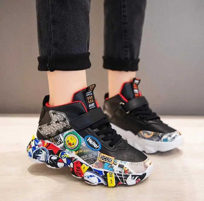 Nove dječje tenisice Dječje cipele Crtići Sportske cipele za dječake Djevojčice Proljeće Jesen Kožne vodootporne cipele za slobodno vrijeme