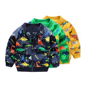 Παιδικά μπουφάν Φθινοπωρινά ανοιξιάτικα Παιδικά πανωφόρια παλτό Χαριτωμένα μπουφάν κινουμένων σχεδίων δεινοσαύρων για παιδιά Αγόρια μωρά κορίτσια Windbreaker 1-7T