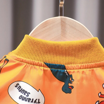 Παιδικά μπουφάν Φθινοπωρινά ανοιξιάτικα Παιδικά πανωφόρια παλτό Χαριτωμένα μπουφάν κινουμένων σχεδίων δεινοσαύρων για παιδιά Αγόρια μωρά κορίτσια Windbreaker 1-7T