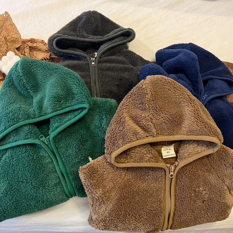 Παιδικό παλτό με κουκούλα Φθινόπωρο 2023 Αγόρια Κορίτσια Ζεστό κεντημένο μπουφάν με φερμουάρ Street Cool Κορεάτικα αφράτα παιδικά ρούχα 1-7 ετών