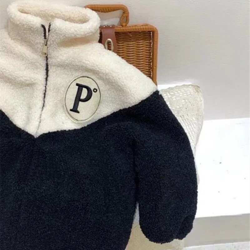 Poiste mantel jakk Topid Puuvillane 2023 Karvane Thicken Plus Velvet Talvine Sügis Koolikingitus Mantel Lasteriided