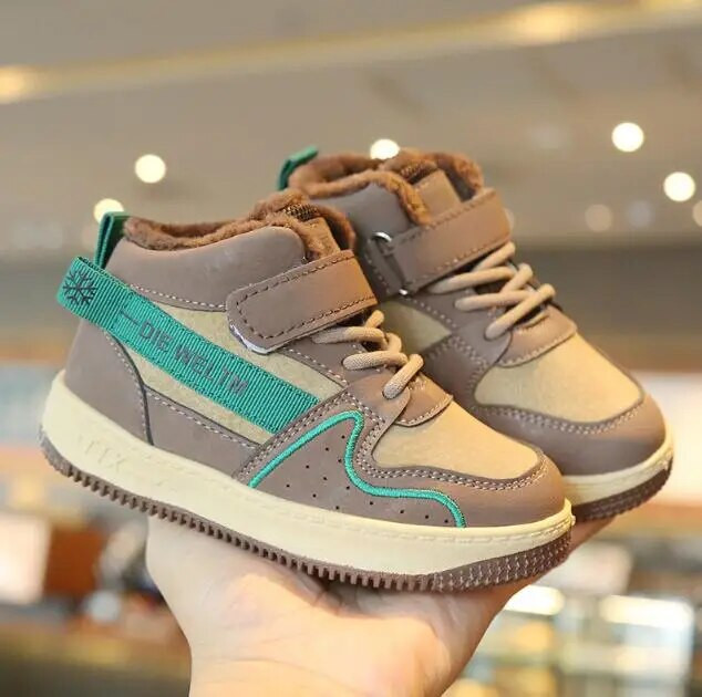 Παιδικά Αθλητικά Παπούτσια Μόδα Διχτυωτό Διχτυωτό Παπούτσια για αγόρια Φθινόπωρο Χειμώνας Παιδιά Κορίτσια Υπαίθρια ζεστά βελούδινα παπούτσια για τρέξιμο Μπότες χιονιού