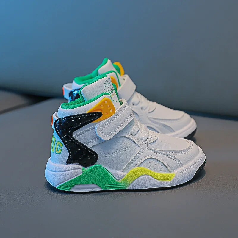 Suurus 21-36 Lastele korvpallijalatsid Tüdrukud Poisid Kõrge otsaga hingav spordijalats Lastele Pehme põhjaga jooksutossud Beebi väikelapsed