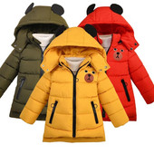 2023 Fashion Baby Boys Jacket Φθινοπωρινό χειμερινό καρτούν Bear Thicken Keep Warm με κουκούλα παλτό για παιδιά 1-6 ετών Παιδικά εξωτερικά ενδύματα