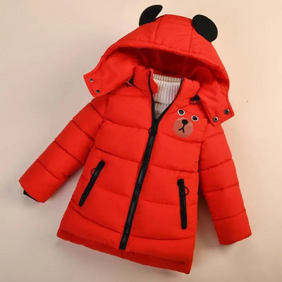2023 Fashion Baby Boys Jacket Φθινοπωρινό χειμερινό καρτούν Bear Thicken Keep Warm με κουκούλα παλτό για παιδιά 1-6 ετών Παιδικά εξωτερικά ενδύματα