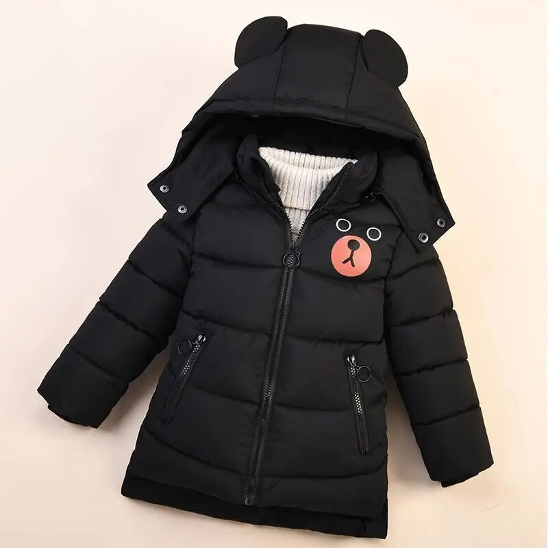 2023 Fashion Baby Boys Jacket Φθινοπωρινό χειμερινό καρτούν Bear Thicken Keep Warm με κουκούλα παλτό για παιδιά 1-6 ετών Παιδικά εξωτερικά ενδύματα