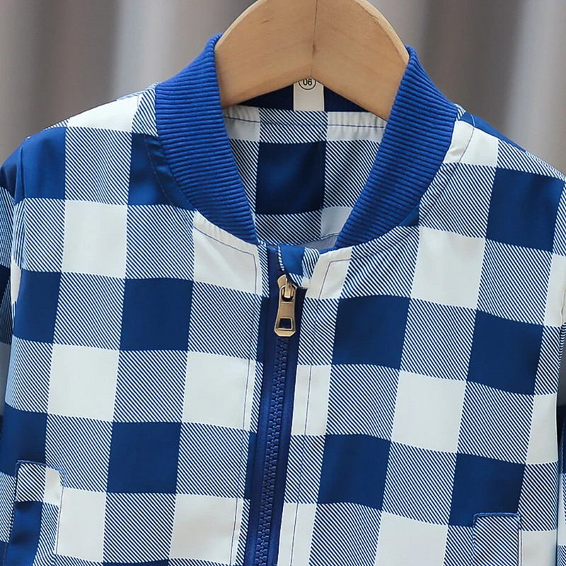 Παλτό για αγόρια Παλτό με καρό σχέδιο για αγόρια Ανοιξιάτικο φθινόπωρο Παιδικό μπουφάν Παιδικό σε καθημερινό στυλ Παιδικά ρούχα