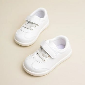 Παιδικά casual παπούτσια Παιδικά μαλακά δερμάτινα παπούτσια για κορίτσια Σχολικά Μαύρα λευκά πάνινα παπούτσια Μαλακή σόλα Άνεση για αγόρια Παιδικά Flats Tênis