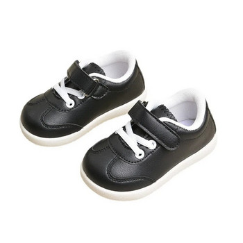 Παιδικά casual παπούτσια Παιδικά μαλακά δερμάτινα παπούτσια για κορίτσια Σχολικά Μαύρα λευκά πάνινα παπούτσια Μαλακή σόλα Άνεση για αγόρια Παιδικά Flats Tênis